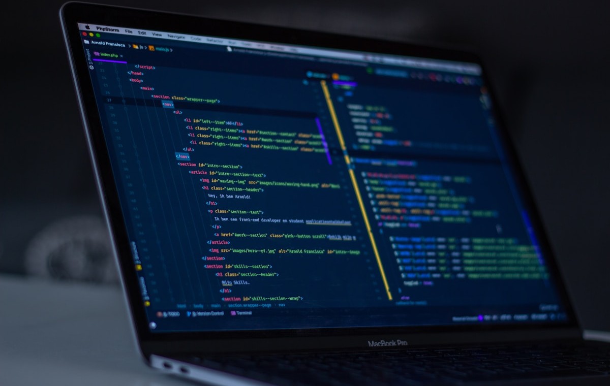Web development code card image